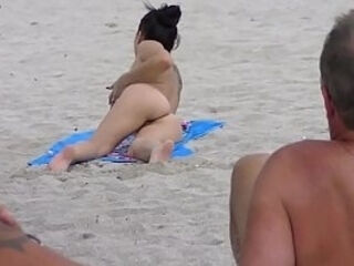 Latina Exhibitionist Wife Alison Public Nude Beach Voyeur Cock Tease!